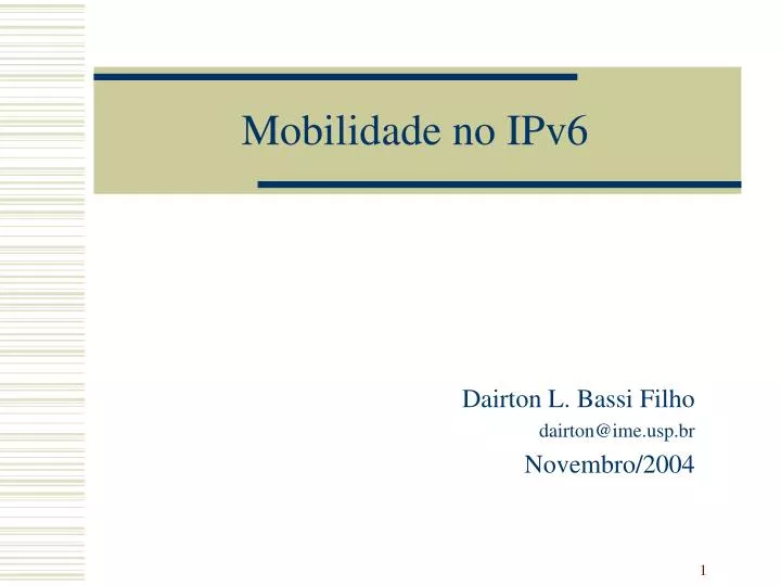 mobilidade no ipv6