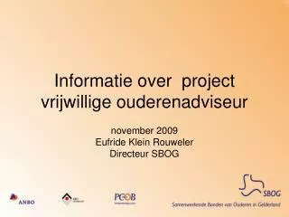 informatie over project vrijwillige ouderenadviseur