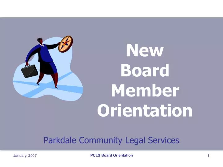 new board member orientation