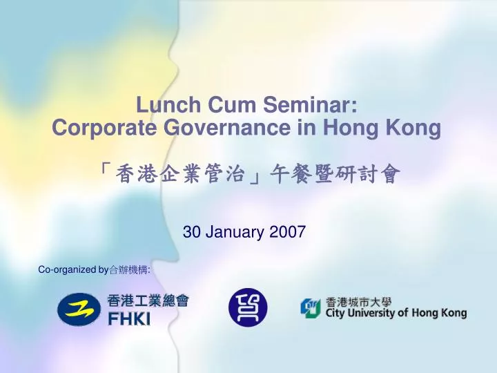 lunch cum seminar corporate governance in hong kong