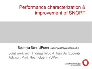 Performance characterization &amp; improvement of SNORT