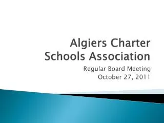 Algiers Charter Schools Association