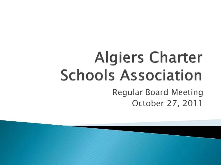algiers charter schools association