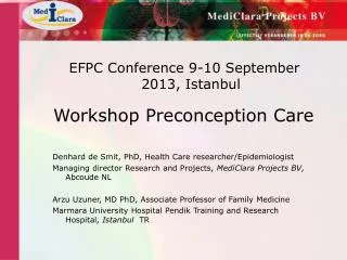 EFPC Conference 9-10 September 2013, Istanbul