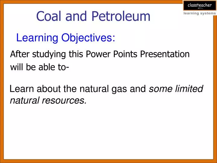 coal and petroleum