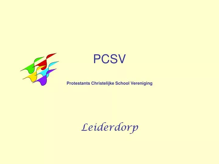 pcsv protestants christelijke school vereniging