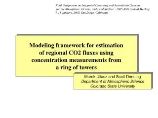 Modeling framework for estimation of regional CO2 fluxes using concentration measurements from