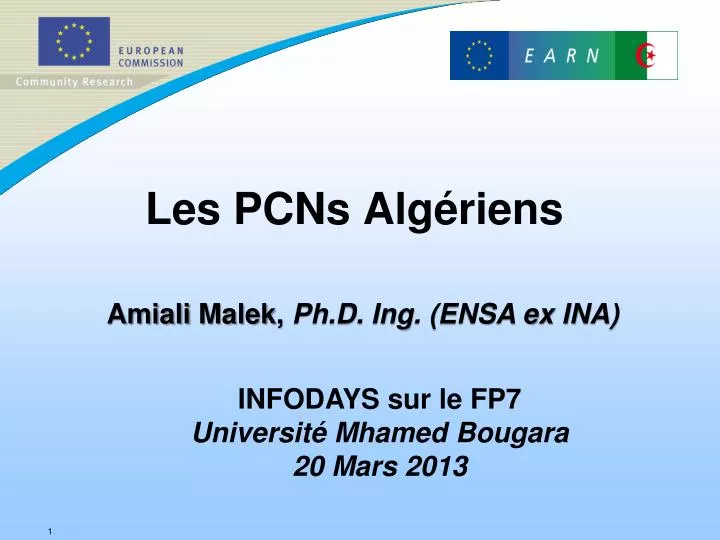 les pcns alg riens