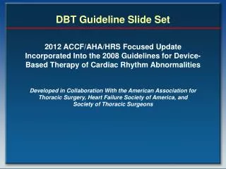 DBT Guideline Slide Set