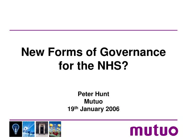 new forms of governance for the nhs