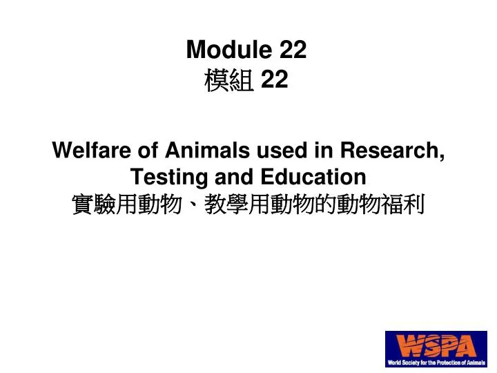 welfare of animals used in research testing and education
