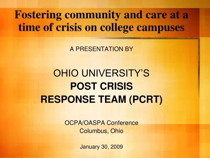 fostering community and care at a time of crisis on college campuses