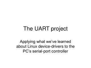 The UART project