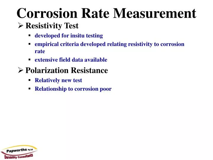corrosion rate measurement
