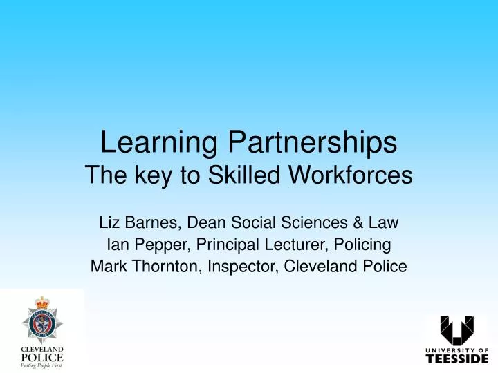 learning partnerships the key to skilled workforces