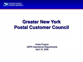 Greater New York Postal Customer Council