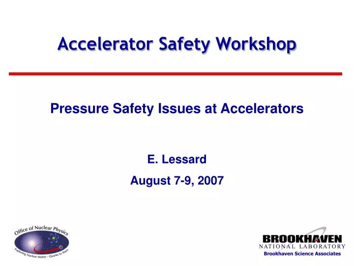 accelerator safety workshop