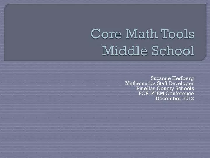core math tools middle school