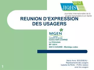 reunion d expression des usagers