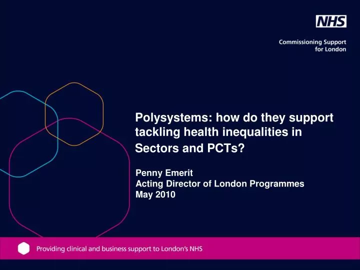 polysystems how do they support tackling health inequalities in sectors and pcts