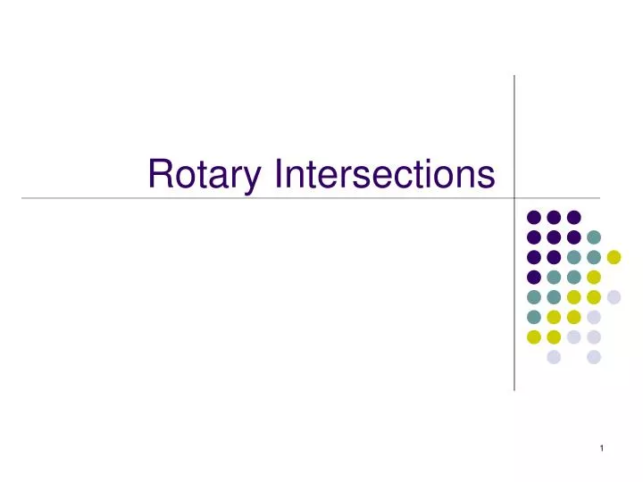 rotary intersections