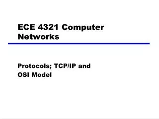 ECE 4321 Computer Networks