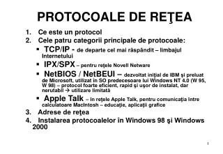 protocoale de re ea
