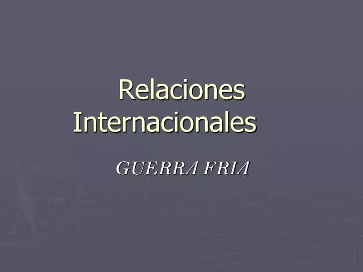 relaciones internacionales
