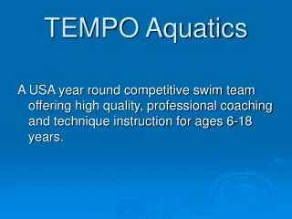 TEMPO Aquatics