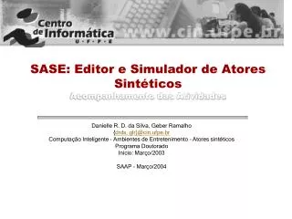 sase editor e simulador de atores sint ticos acompanhamento das atividades