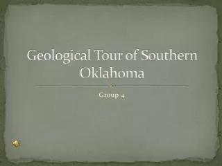 Geological Tour of Southern Oklahoma