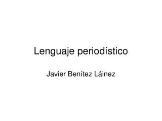 lenguaje period stico