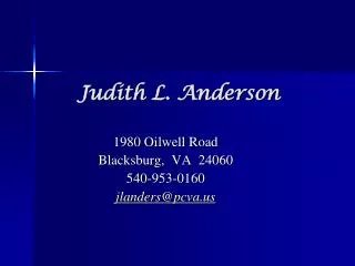 Judith L. Anderson