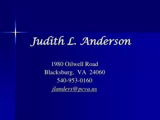 Judith L. Anderson