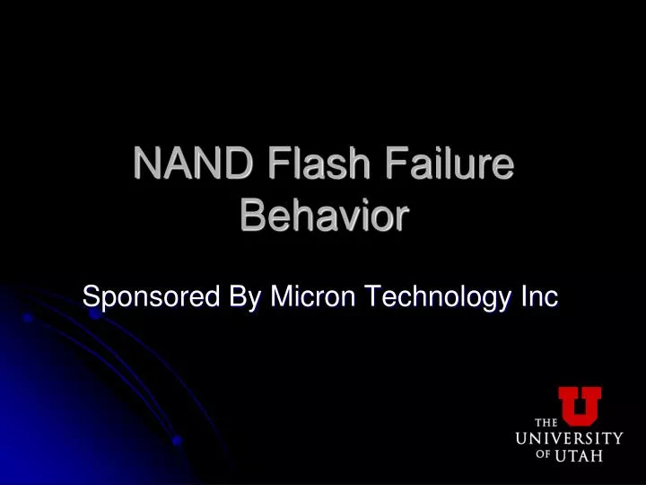 nand flash failure behavior