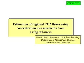 Estimation of regional CO2 fluxes using concentration measurements from a ring of towers