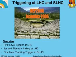 Triggering at LHC and SLHC