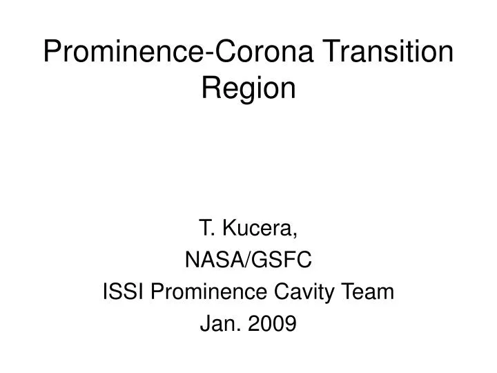 prominence corona transition region