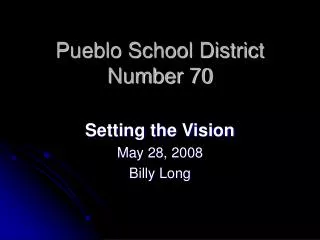 Pueblo School District Number 70