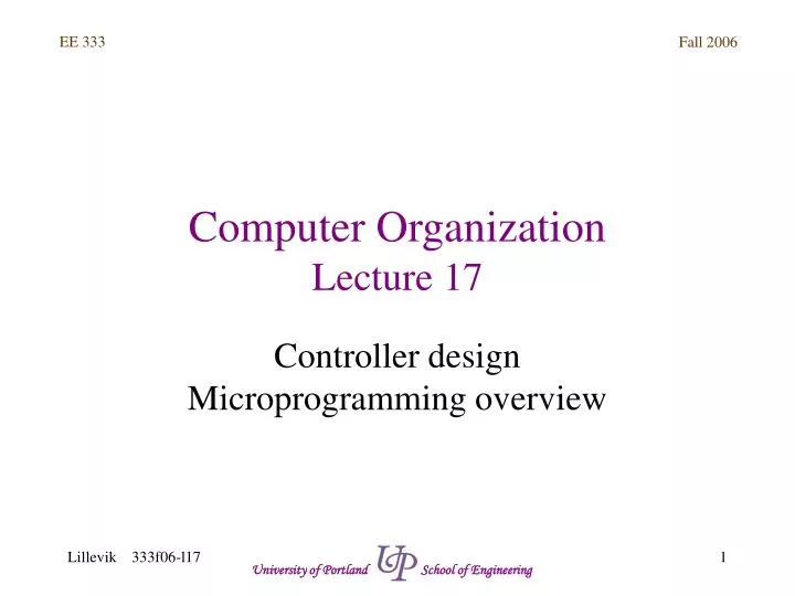 computer organization lecture 17