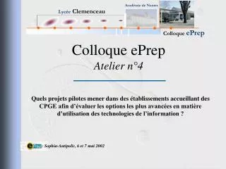 colloque eprep atelier n 4