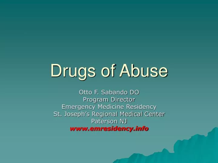 drugs of abuse