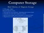 Computer Storage - slide 1