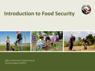Introduction to Food Security