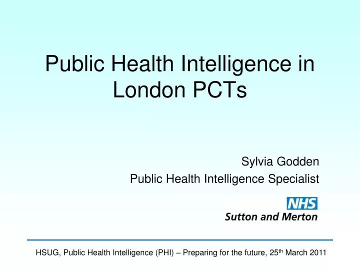 public health intelligence in london pcts