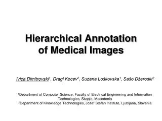 Hierarchical Annotation of Medical Images