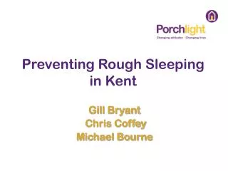 Preventing Rough Sleeping in Kent