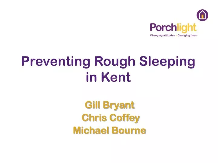 preventing rough sleeping in kent