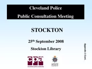 Cleveland Police Public Consultation Meeting