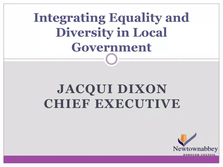 integrating equality and diversity in local government